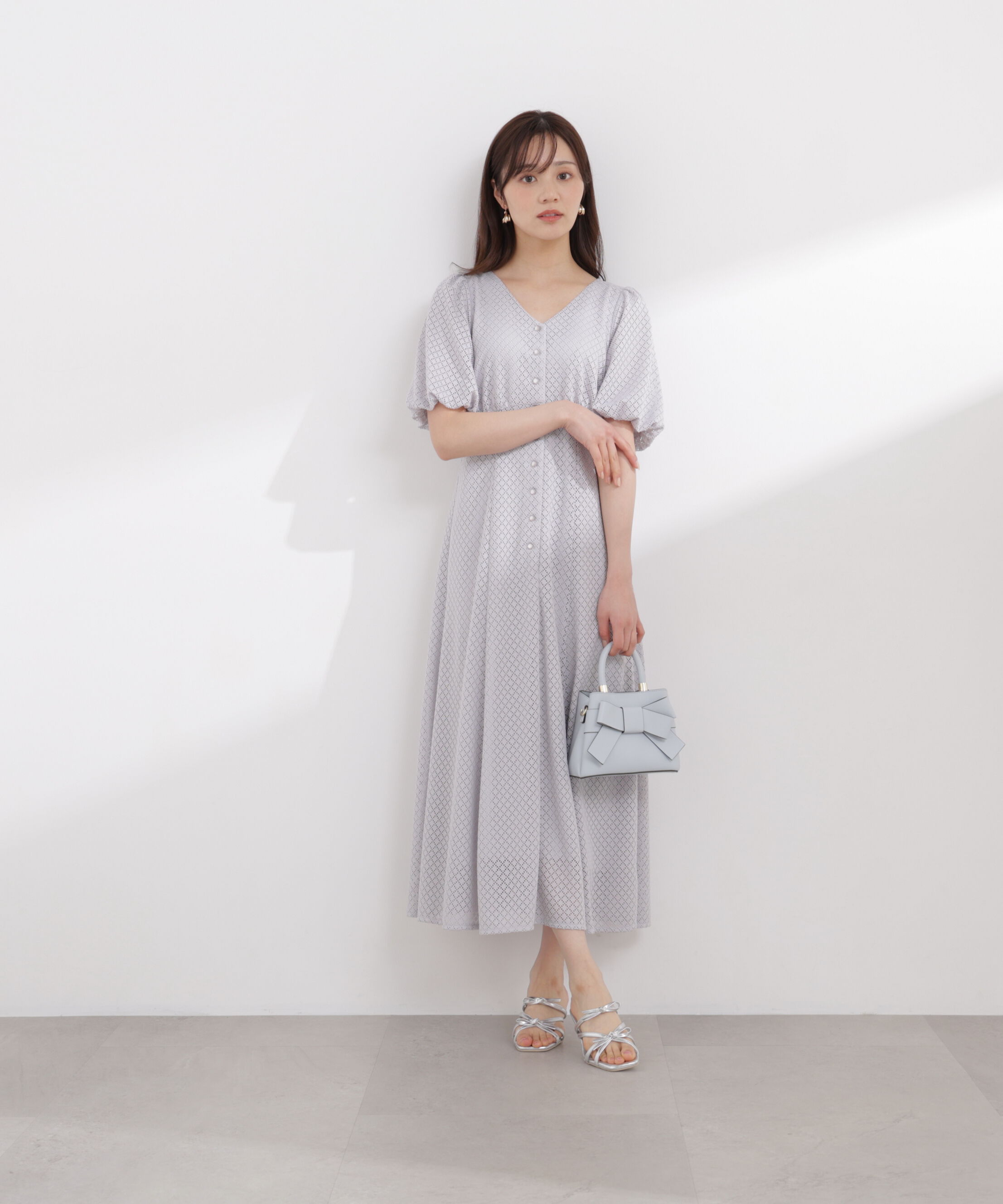 PROPORTION BODY DRESSING「パフスリーブフロント釦ワンピース 26SS」|ワンピース|