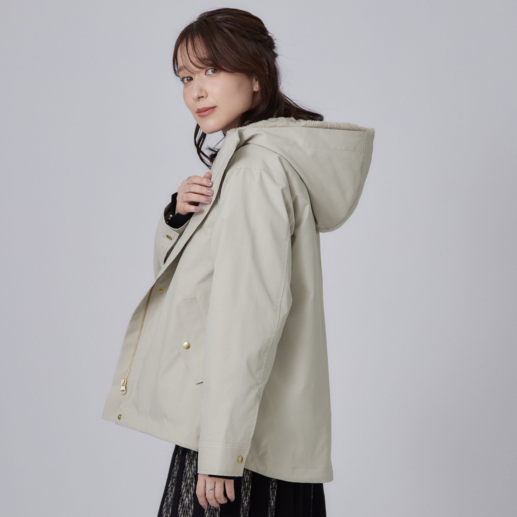 SHOO･LA･RUE「【洗濯機可/撥水/マルチWAY】ファーライナー付き 毎日欲張りマンパ」|ブルゾン・スタジャン|
