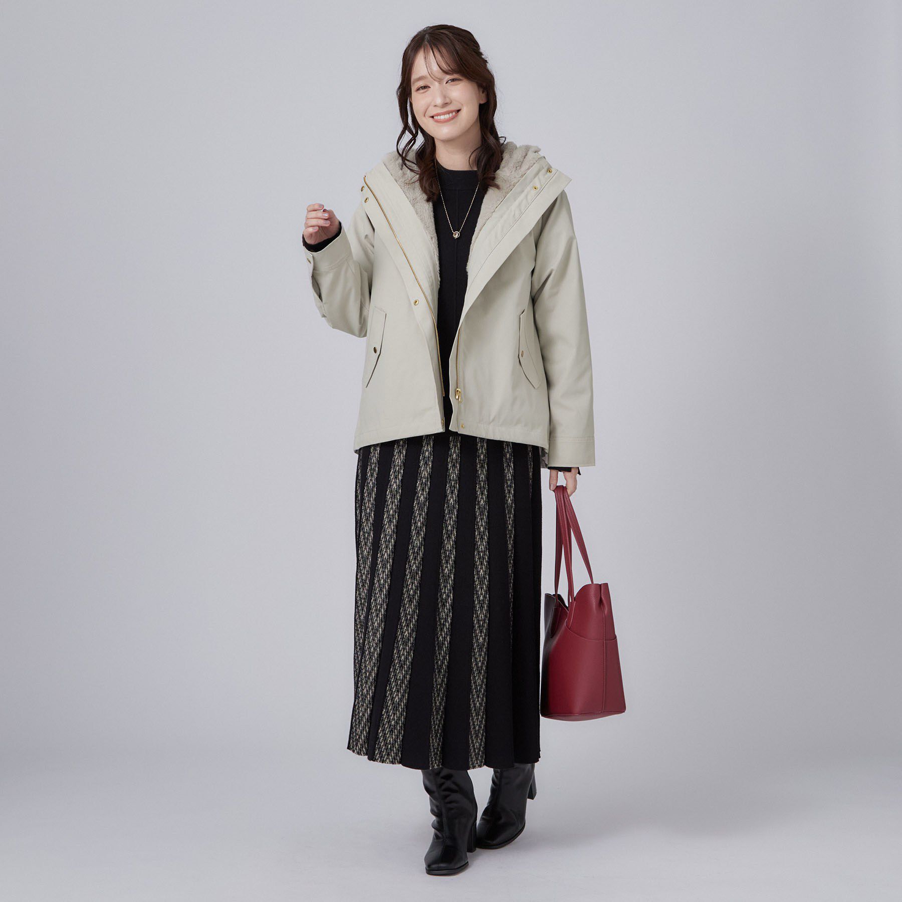 SHOO･LA･RUE「【洗濯機可/撥水/マルチWAY】ファーライナー付き 毎日欲張りマンパ」|ブルゾン・スタジャン|