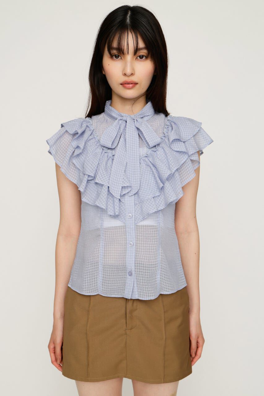 SLY「FRILL RIBBON ブラウス」|シャツ・ブラウス|