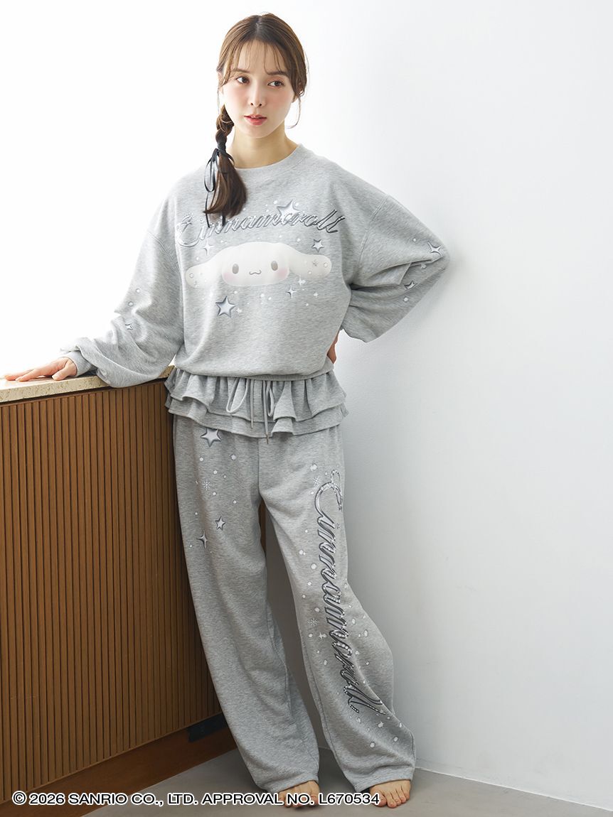 SNIDEL HOME「【Cinnamoroll】ラメスウェットロングパンツ」|ルームウェア|