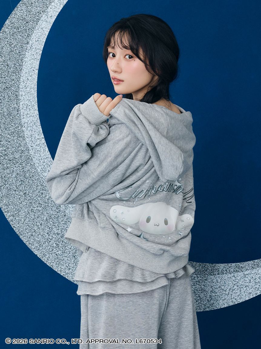 SNIDEL HOME「【Cinnamoroll】ラメスウェットパーカー」|ルームウェア|