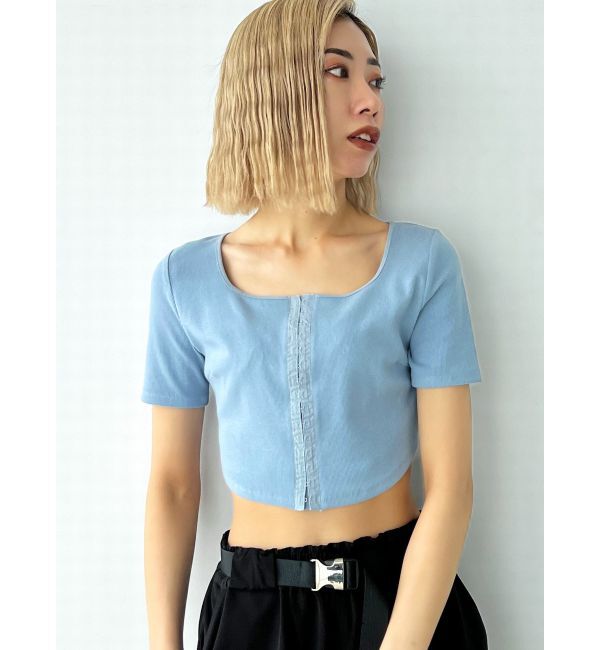 EMODA「ラウンドフックショートトップ」|Tシャツ・カットソー|