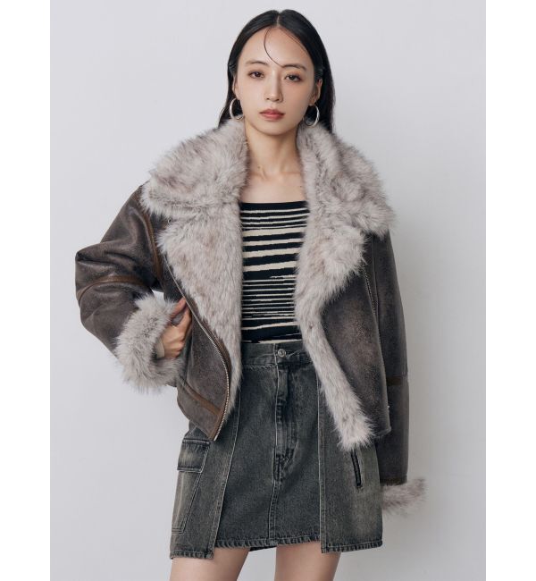 MURUA「リバーシブルショートフェイクムートンブルゾン」|その他|