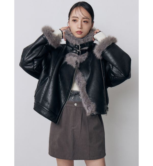MURUA「リバーシブルショートフェイクムートンブルゾン」|その他|