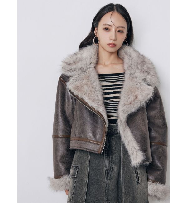 MURUA「リバーシブルショートフェイクムートンブルゾン」|その他|