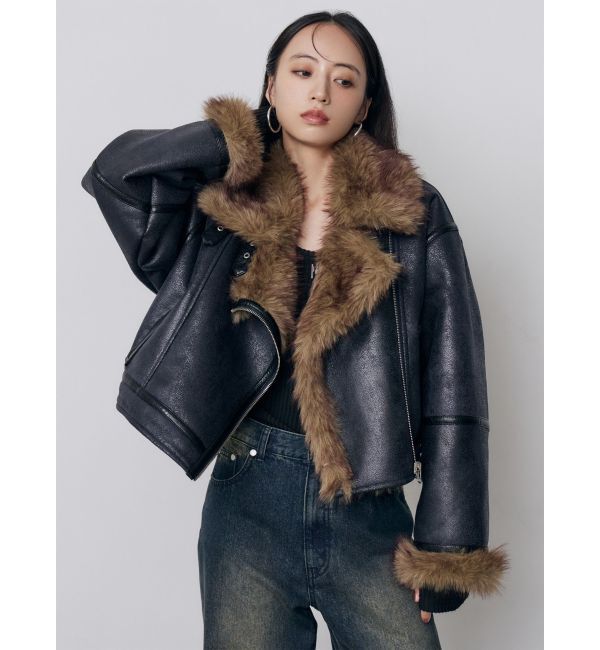 MURUA「リバーシブルショートフェイクムートンブルゾン」|その他|