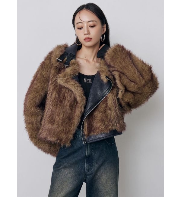 MURUA「リバーシブルショートフェイクムートンブルゾン」|その他|