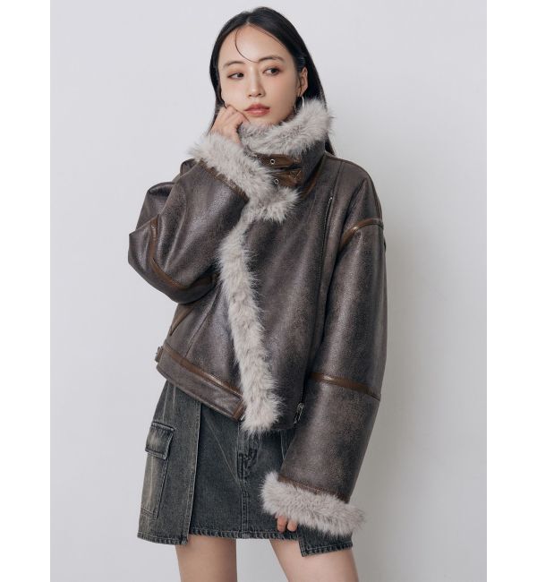 MURUA「リバーシブルショートフェイクムートンブルゾン」|その他|