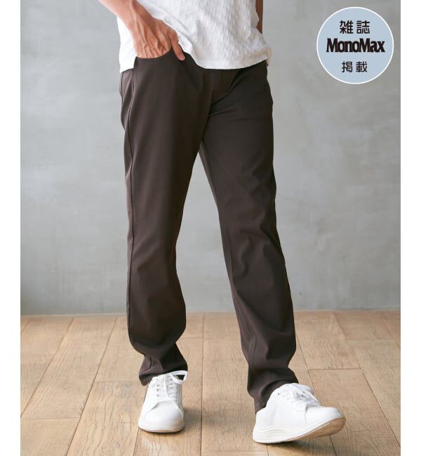 ikka「【雑誌MonoMax4月号掲載】GOKU楽パンツ EASY STRETCH 5ポケット「小泉孝太郎さん着用モデル」」|その他|ブラウン