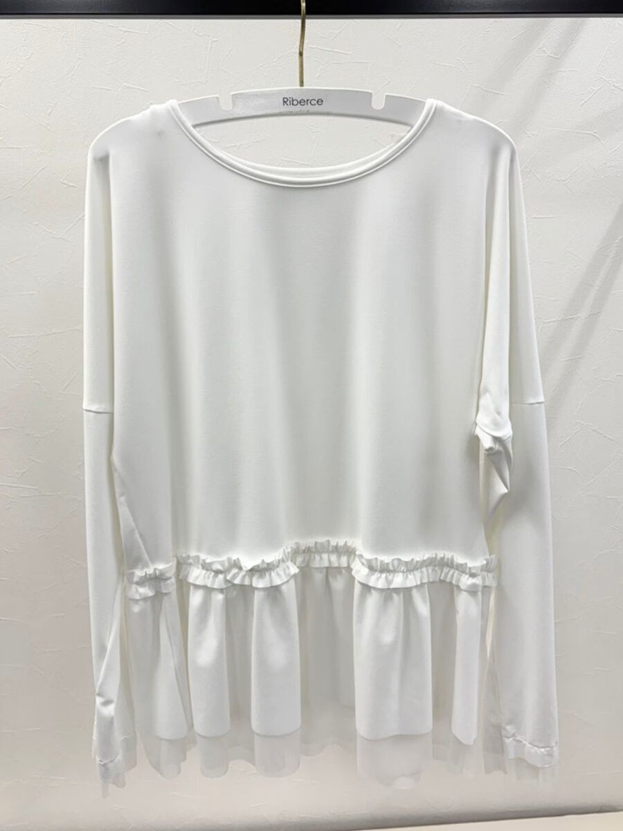 Riberce「UVカットフレアロングTシャツ/ラッシュガード【UVbect】」|ビキニトップス|