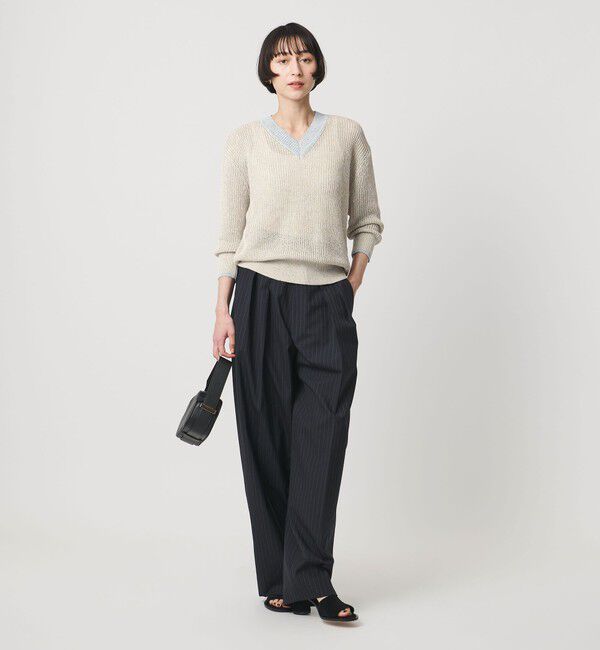 UNITED ARROWS「カラーヤーン Vネック ニット ‐ウォッシャブル‐」|ニット・セーター|