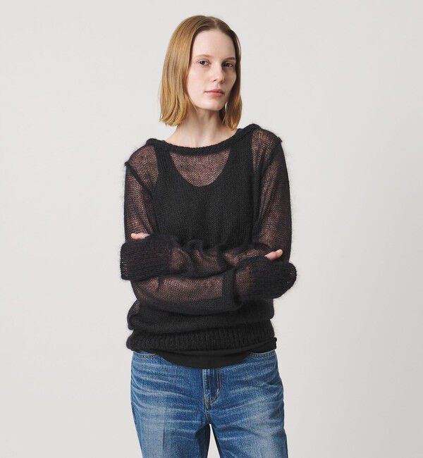 AEWEN MATOPH「＜AEWEN MATOPH＞モヘヤ プルオーバー ニット」|ニット・セーター|BLACK