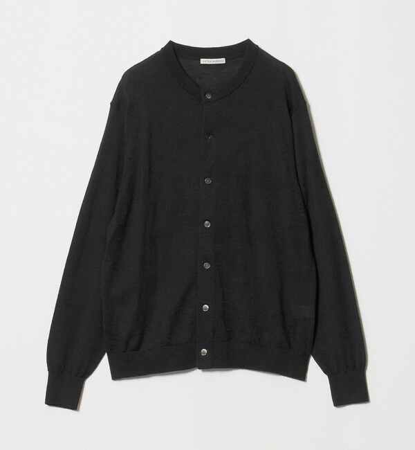 UNITED ARROWS「アルパカ/ウール クルーネック カーディガン」|カーディガン|BLACK