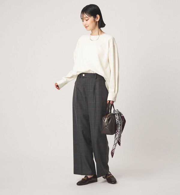UNITED ARROWS green label relaxing「fleurie(フルリー) バック ボタン プルオーバー ブラウス」|シャツ・ブラウス|
