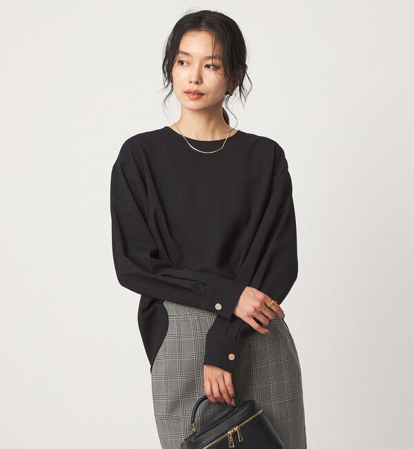 UNITED ARROWS green label relaxing「fleurie(フルリー) バック ボタン プルオーバー ブラウス」|シャツ・ブラウス|