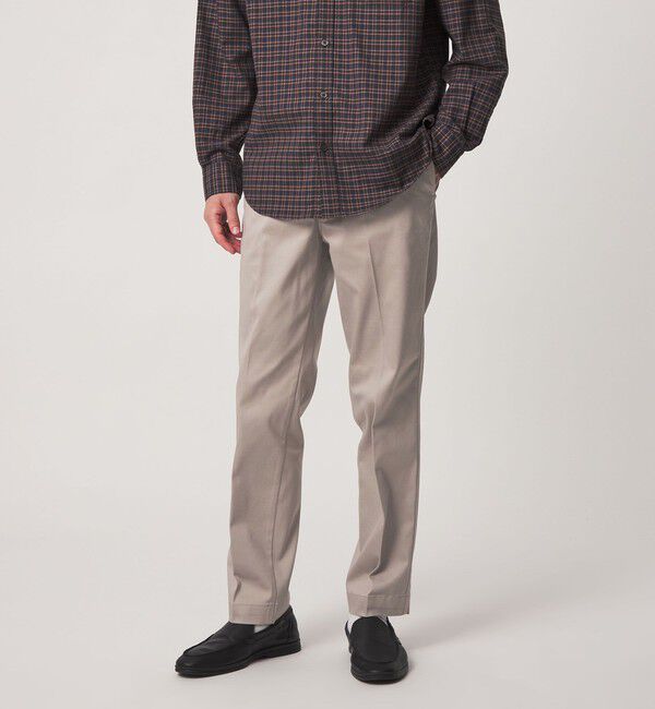 UNITED ARROWS green label relaxing「TC サテン スマートレッグ S2 パンツ -ストレッチ-」|チノ|