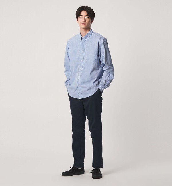 UNITED ARROWS green label relaxing「TC サテン スマートレッグ S2 パンツ -ストレッチ-」|チノ|