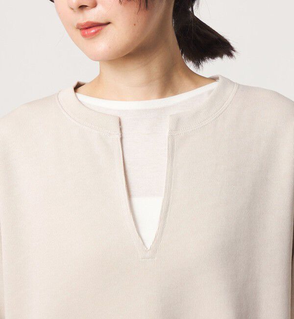UNITED ARROWS green label relaxing「【WEB限定】＜at ease＞ダブルフェイス Vネック プルオーバー カットソー」|Tシャツ・カットソー|