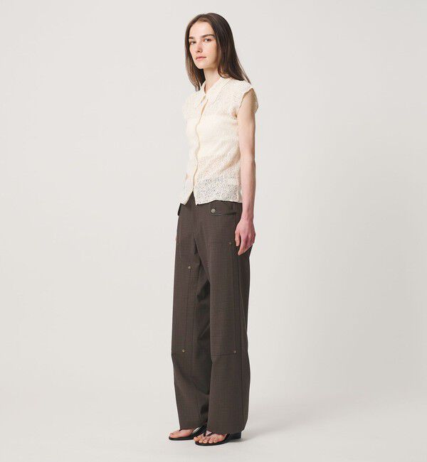 ATTISESSION「＜ATTISESSION＞E/C RSL レース フレンチスリーブ シャツ」|シャツ・ブラウス|