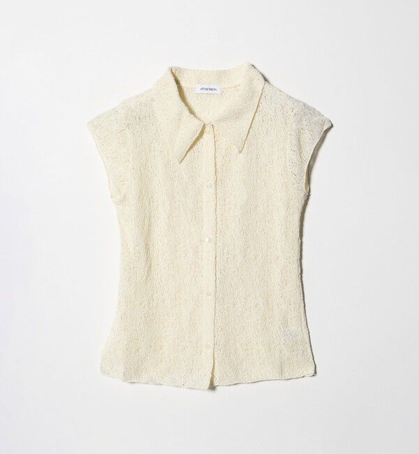 ATTISESSION「＜ATTISESSION＞E/C RSL レース フレンチスリーブ シャツ」|シャツ・ブラウス|