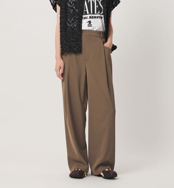 BEAUTY&YOUTH UNITED ARROWS「ポリエステルブレンド バックゴム ワイドパンツ ウォッシャブル 吸水速乾 防シワ」|その他|MOCA