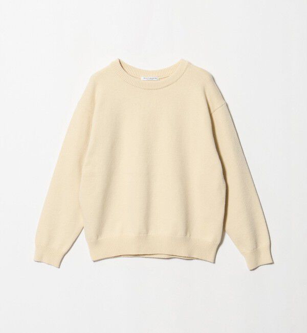 BEAUTY&YOUTH UNITED ARROWS「コットンブレンド バックタック ニットプルオーバー ウォッシャブル」|ニット・セーター|OFF WHITE