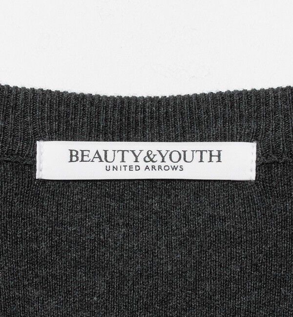 BEAUTY&YOUTH UNITED ARROWS「コットンウール スムース クルーネック カーディガン ウォッシャブル」|カーディガン|