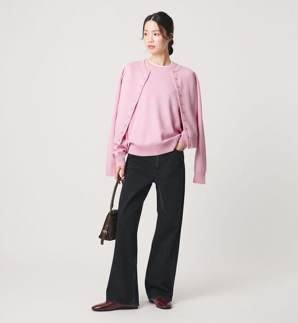 BEAUTY&YOUTH UNITED ARROWS「コットンウール スムース クルーネック カーディガン ウォッシャブル」|カーディガン|