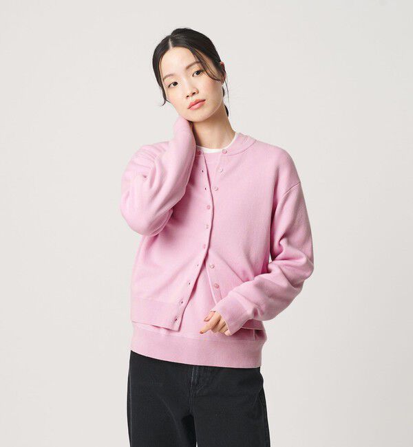 BEAUTY&YOUTH UNITED ARROWS「コットンウール スムース クルーネック カーディガン ウォッシャブル」|カーディガン|