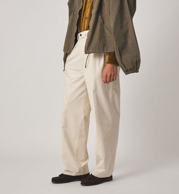 STEVEN ALAN「＜Steven Alan＞ ライトモールスキン イン ツープリーツ ドレス トラウザーズ II」|スラックス|