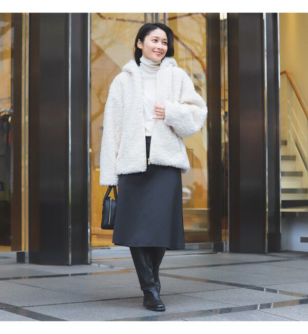 BEAMS SELECTION for WOMEN「【WEB限定】TATRAS / IPAMA ボア フードジャケット」|ブルゾン・スタジャン|
