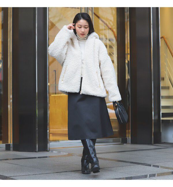 BEAMS SELECTION for WOMEN「【WEB限定】TATRAS / IPAMA ボア フードジャケット」|ブルゾン・スタジャン|