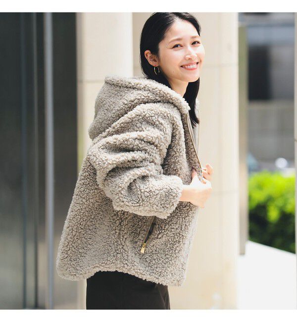 BEAMS SELECTION for WOMEN「【WEB限定】TATRAS / IPAMA ボア フードジャケット」|ブルゾン・スタジャン|