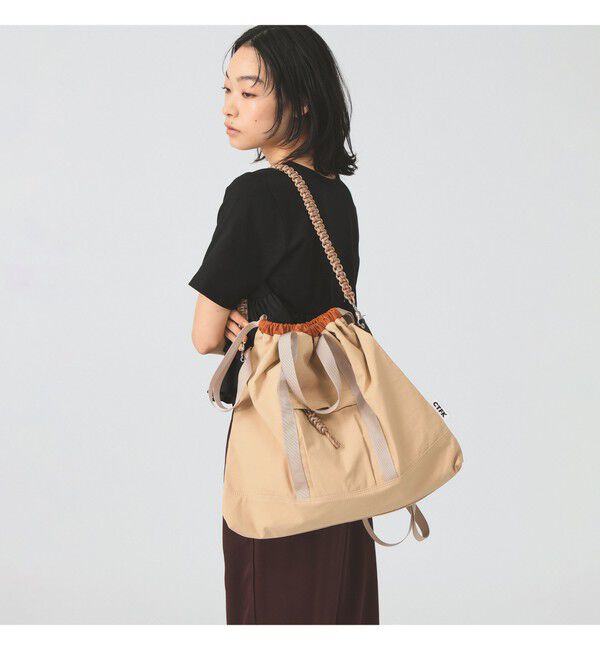 BEAMS SELECTION for WOMEN「CONTROL FREAK / ナイロン 3Way トートバッグ | 新生活・通学・新学期・オンオフ兼用・A4サイズ対応」|トートバッグ|ベージュ