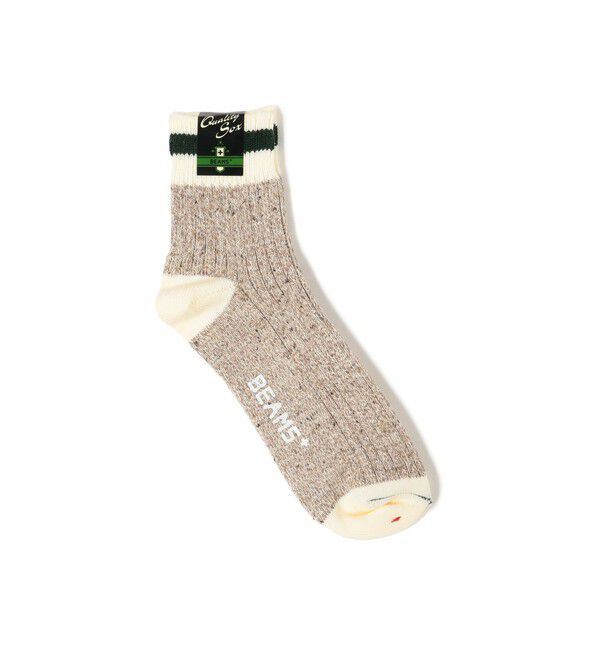 BEAMS PLUS「Rag Socks1/4」|ソックス|OATMEAL(LINE:GREEN)