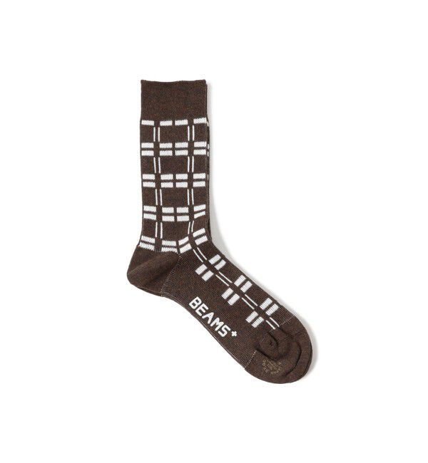 BEAMS PLUS「Net Socks」|ソックス|BROWN/WHITE