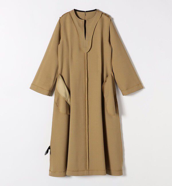 SHIPS any「【WEB限定】〈洗濯機可能〉ダブルクロス ウエスト タック Aライン ワンピース ［NAVY BLUE］」|ワンピース|