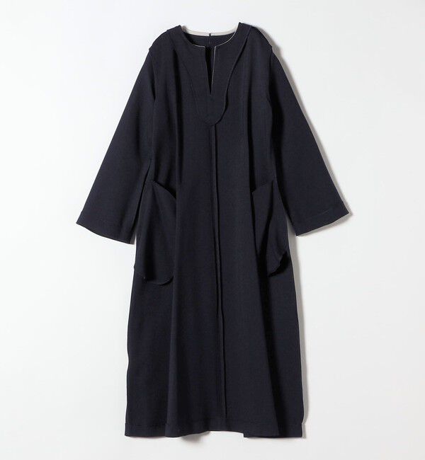 SHIPS any「【WEB限定】〈洗濯機可能〉ダブルクロス ウエスト タック Aライン ワンピース ［NAVY BLUE］」|ワンピース|
