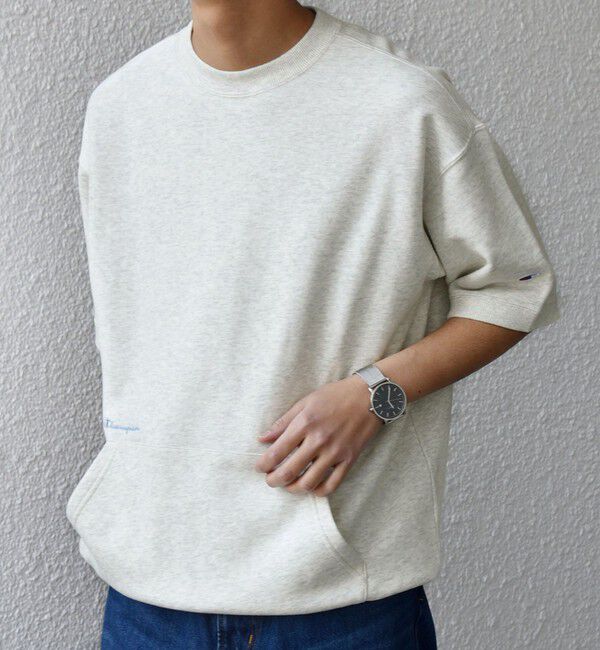 SHIPS any「【SHIPS any別注】Champion: ロゴ刺繍 スピンドル スウェット Tシャツ 26SS◇」|Tシャツ・カットソー|