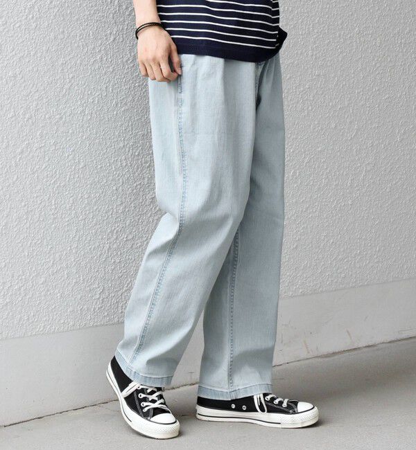 SHIPS any「【SHIPS any別注】Gramicci:  ルーズ テーパード ストレッチ デニム パンツ ◇」|デニム|