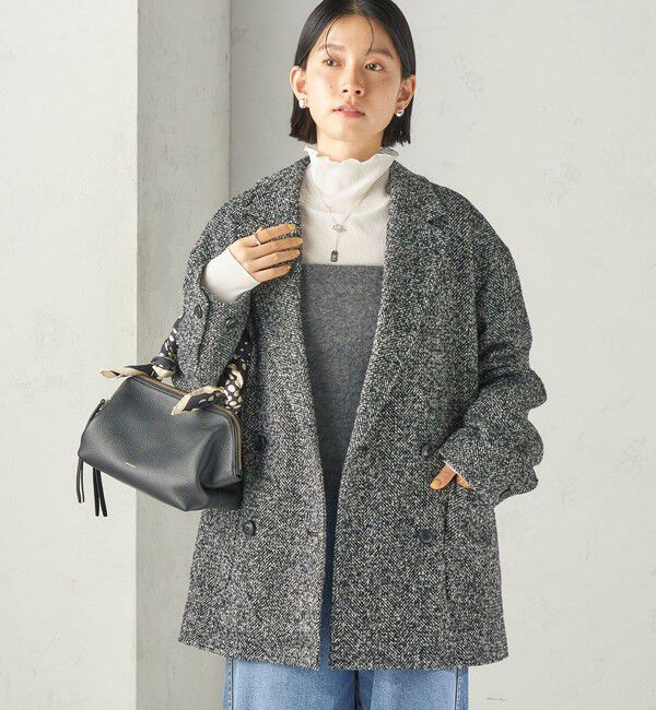 SHIPS for women「《予約》ヘリンボーン ブークレ ジャケット コート」|その他|