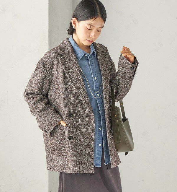SHIPS for women「《予約》ヘリンボーン ブークレ ジャケット コート」|その他|