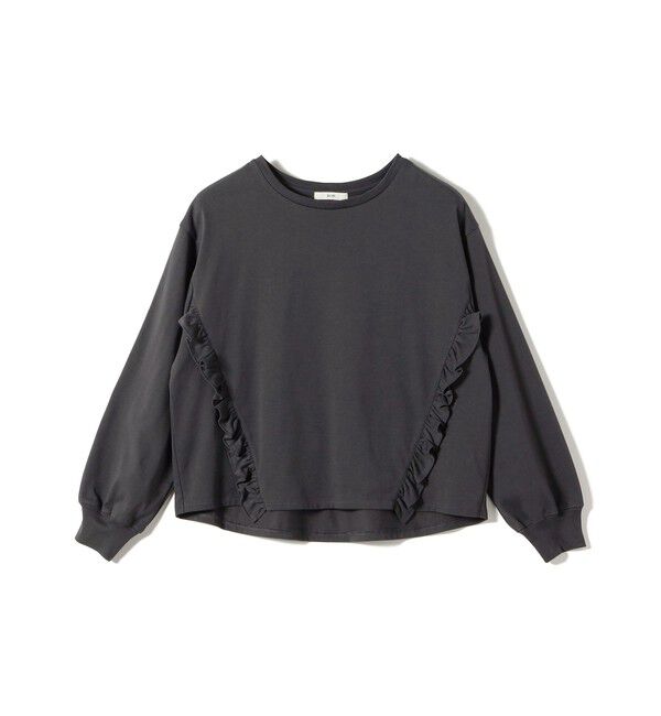 SHIPS for women「《予約》【WEB限定】〈洗濯機可能〉オーガニックコットン フリル ロングスリーブ TEE」|Tシャツ・カットソー|