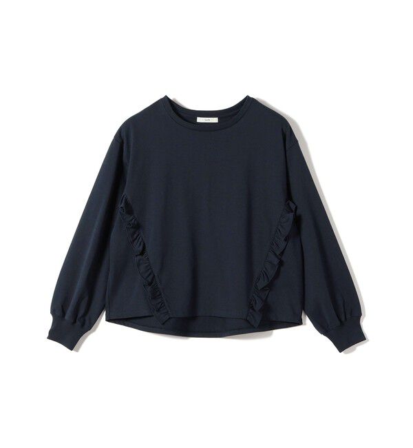 SHIPS for women「《予約》【WEB限定】〈洗濯機可能〉オーガニックコットン フリル ロングスリーブ TEE」|Tシャツ・カットソー|