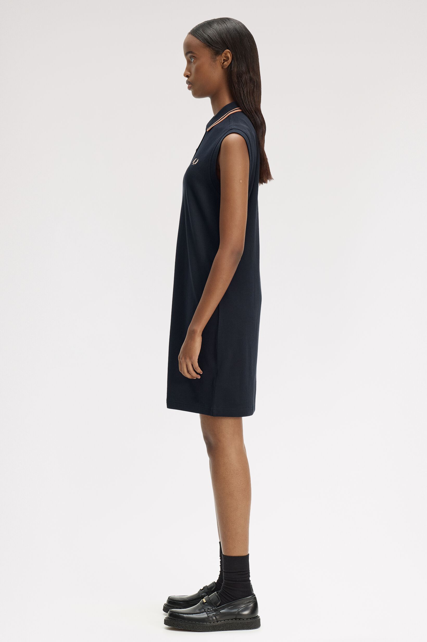 FRED PERRY 「The Sleeveless Fred Perry Shirt Dress／フレッドペリーノースリーブポロシャツワンピース」|ワンピース|