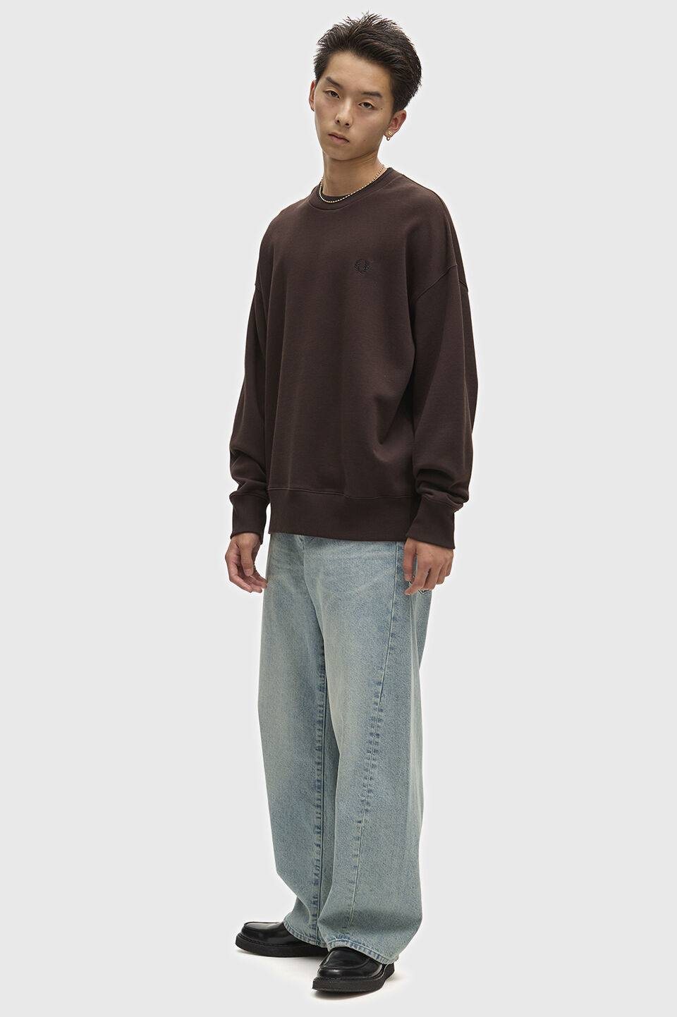 FRED PERRY 「FRED PERRY／Oversized Tipped Sweatshirt／オーバーサイズティップドスウェット」|スウェット・ジャージ|