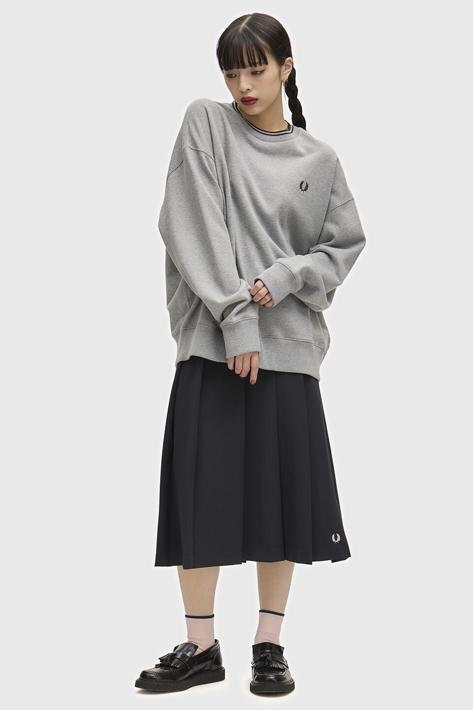 FRED PERRY 「FRED PERRY／Oversized Tipped Sweatshirt／オーバーサイズティップドスウェット」|スウェット・ジャージ|