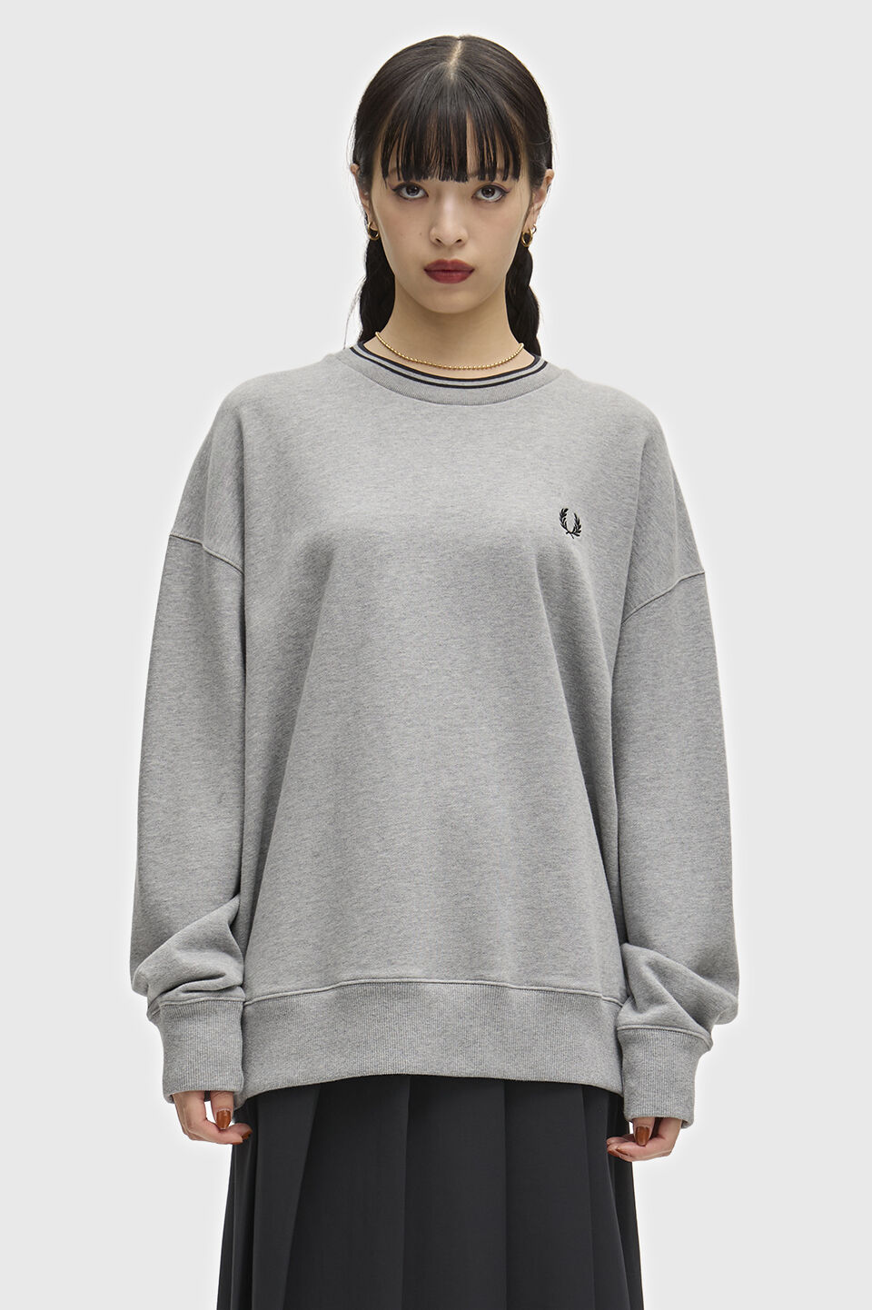 FRED PERRY 「FRED PERRY／Oversized Tipped Sweatshirt／オーバーサイズティップドスウェット」|スウェット・ジャージ|