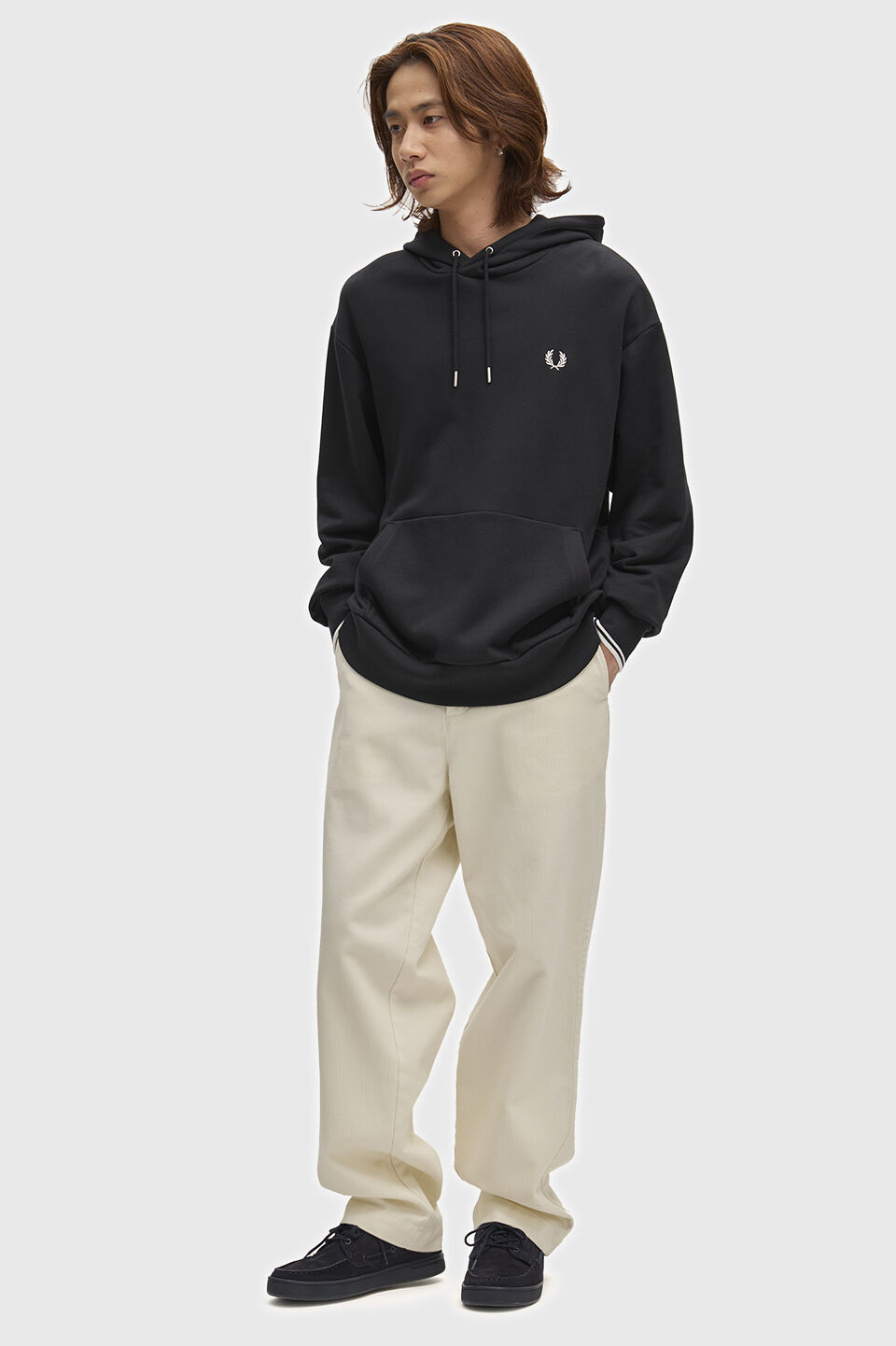 FRED PERRY 「FRED PERRY／Tipped Hooded Sweatshirt／ロゴフードスウェット」|スウェット・ジャージ|